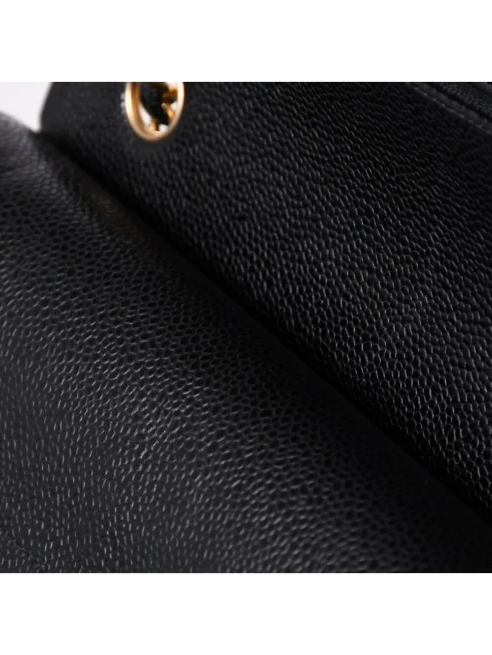 Chanel Quilted 23 Double Flap Chain Shoulder Bag CC Logo Caviar Leather Black